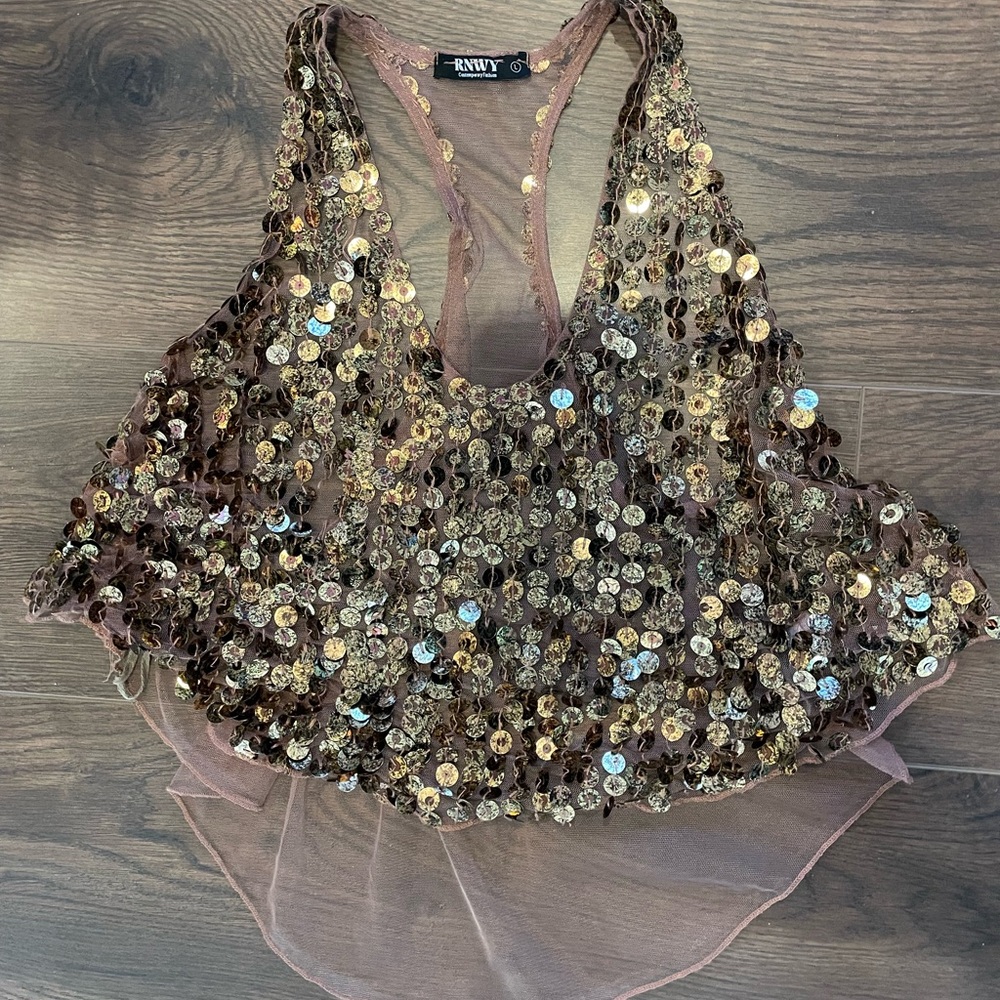 NWOT Sequin Embellished Top